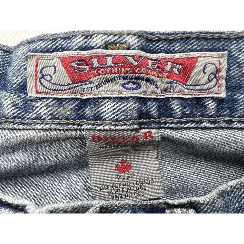 Vintage Silver Jeans Mens 27x32 Made In Canada Straight Leg Button Fly